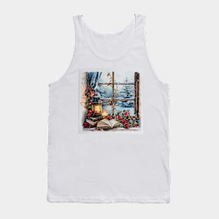 fantasy winter starry night window Tank Top